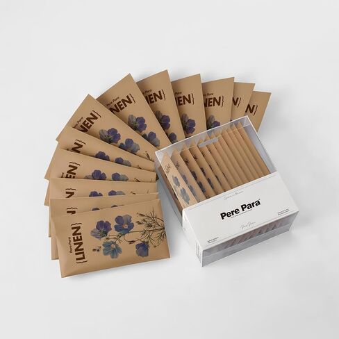 أكياس ورق معلقة معطرة من الكتان - 12 عبوة للخزانة والمنزل | معطر هواء ومزيل للروائح يدوم طويلاً للأدراج والسيارات والحمام | فكرة هدية مثالية in Kuwait