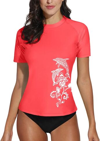 BesserBay Women's Rash Guard UPF 50+ Short Sleeve Swim Shirt Quick Dry Tops S-XXL in Saudi Arabia