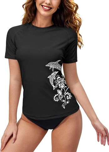 BesserBay Women's Rash Guard UPF 50+ Short Sleeve Swim Shirt Quick Dry Tops S-XXL in Saudi Arabia