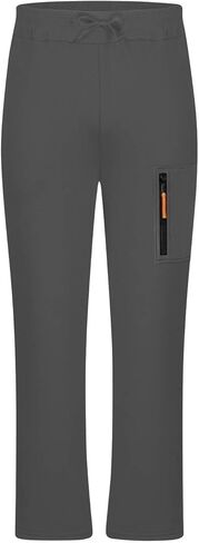 Mens Cargo Sweatpants Open Bottom Relaxed Fit Drawstring Elastic Waist Trousers with Pocket Loose Athletic Pants in Saudi Arabia