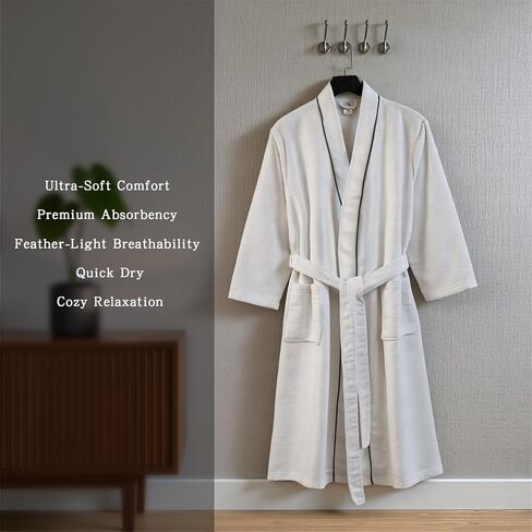 Inner Wish Women's Bathrobe, Terry Cloth Robe - Ultra-Soft, Absorbent, Quick-Dry, with Pockets in Saudi Arabia