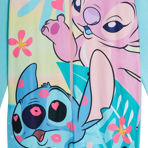 Disney Stitch And Angel Onesie for Kids All In One Pyjamas For Girls Fleece Pjs Nightwear in Saudi Arabia