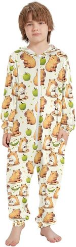 ALAZA Onesie Pajamas Jumpsuit Sleepwear Unisex One-Piece Pajamas 5-14Y in Saudi Arabia