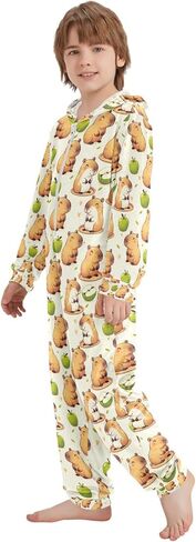 ALAZA Onesie Pajamas Jumpsuit Sleepwear Unisex One-Piece Pajamas 5-14Y in Saudi Arabia