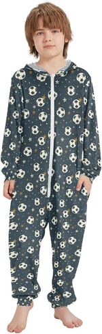ALAZA Onesie Pajamas Jumpsuit Sleepwear Unisex One-Piece Pajamas 5-14Y in Saudi Arabia