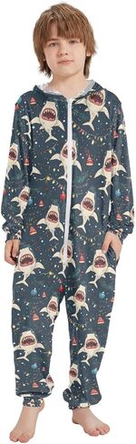 ALAZA Onesie Pajamas Jumpsuit Sleepwear Unisex One-Piece Pajamas 5-14Y in Saudi Arabia