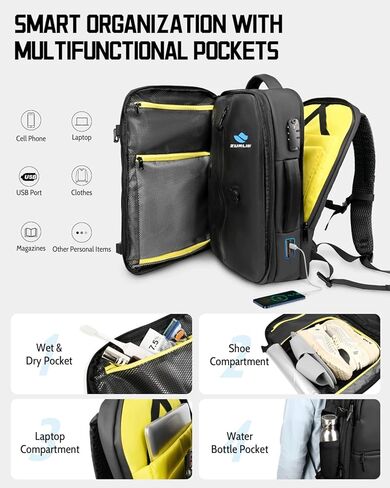 Zurligi Daypack Daypack للرجال والنساء - حقيبة الظهر اليومية السود in Kuwait