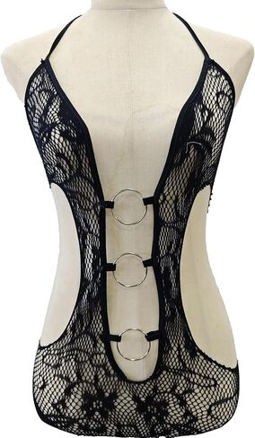 Womens Fishnet Bodystocking Lingerie Bodysuit Sexy Tights Soft Nightwear under 140lbs for Woman in Saudi Arabia