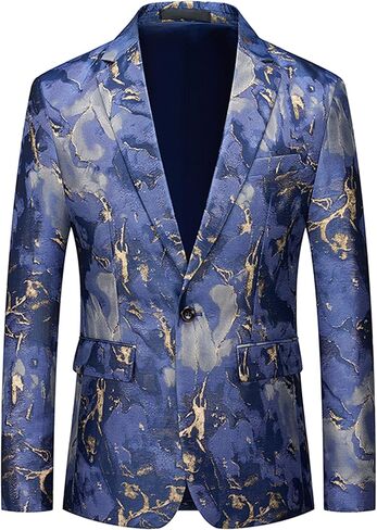 UNINUKOO Mens Floral Blazer Jacket Slim Fit Paisley Tuxedo Suit Party Dress Wedding Sport Coat for Men in Saudi Arabia