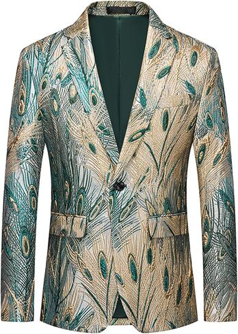 UNINUKOO Mens Floral Blazer Jacket Slim Fit Paisley Tuxedo Suit Party Dress Wedding Sport Coat for Men in Saudi Arabia