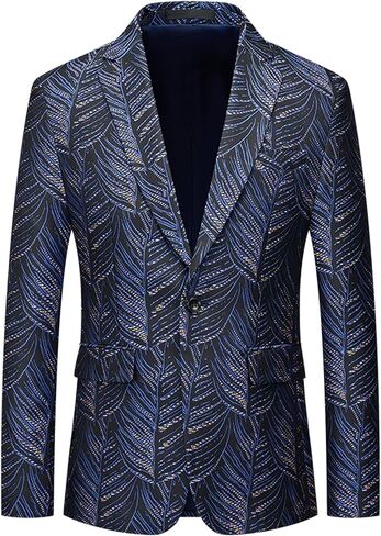 UNINUKOO Mens Floral Blazer Jacket Slim Fit Paisley Tuxedo Suit Party Dress Wedding Sport Coat for Men in Saudi Arabia