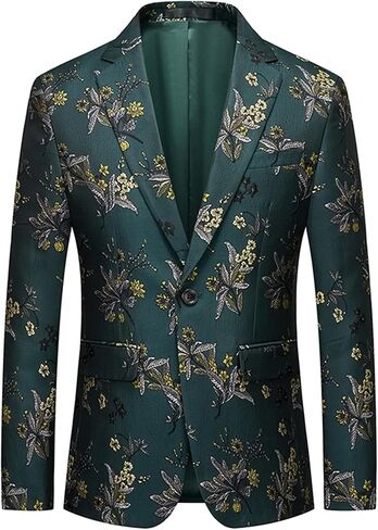 UNINUKOO Mens Floral Blazer Jacket Slim Fit Paisley Tuxedo Suit Party Dress Wedding Sport Coat for Men in Saudi Arabia