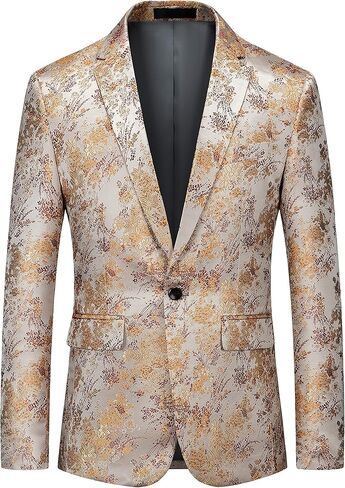 UNINUKOO Mens Floral Blazer Jacket Slim Fit Paisley Tuxedo Suit Party Dress Wedding Sport Coat for Men in Saudi Arabia