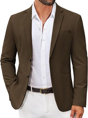 COOFANDY Men's Casual Regular Fit Blazer Jacket Two Button Suit Jackets Lightweight Sport Coat in Saudi Arabia