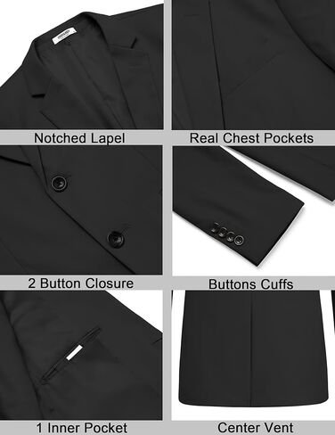 COOFANDY Men's Casual Regular Fit Blazer Jacket Two Button Suit Jackets Lightweight Sport Coat in Saudi Arabia