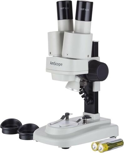 AmScope 10X-20X مجهر تشريح ستيريو للأطفال يعمل بالبطارية مع ضوء LED in Saudi Arabia