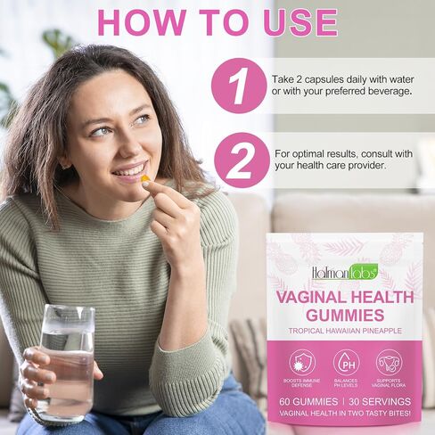 Vaginal Probiotics Gummies for Women, PH Balance for Women, Hawaiian Pineapple Gummies for PH Health, Improve Immune, Women's Vaginal Health Supplement, 60 Gummies in Saudi Arabia