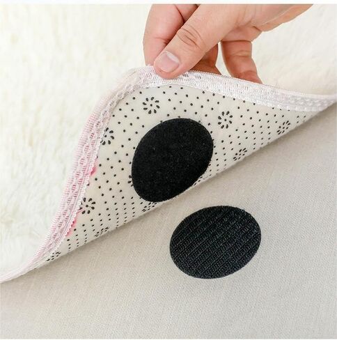 5 Pairs of 53mm Anti-curl Carpet Tape, Fixing Adhesive Carpet Fasteners, stabilizing Carpets, Sofas, and Bed Sheets, Keeping Edges Neat and Flat.（White） in Saudi Arabia