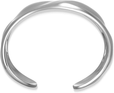Amazon Essentials (Demi's Pick) Silver Cuff Bracelet for Women - Fine Silver Plated, Chunky Bangle Bracelet in Saudi Arabia
