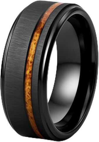 Thorum Men's Koa Wood Tungsten Wedding Band in Saudi Arabia