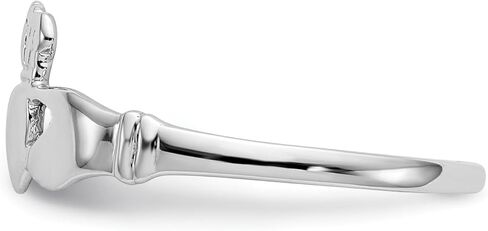 14k White Gold Women's Claddagh Ring, Size 6 in Saudi Arabia