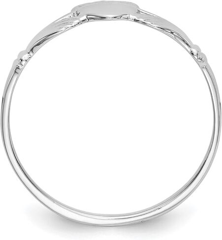 14k White Gold Women's Claddagh Ring, Size 6 in Saudi Arabia