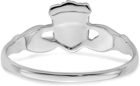 14k White Gold Women's Claddagh Ring, Size 6 in Saudi Arabia
