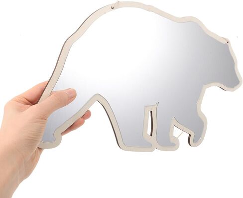 GARVALON ’S Acrylic Hanging Makeup Mirror Cute Bear Shape High Clarity Decorative Vanity Mirror for ’ Bedroom Nursery Wall Décor in Kuwait