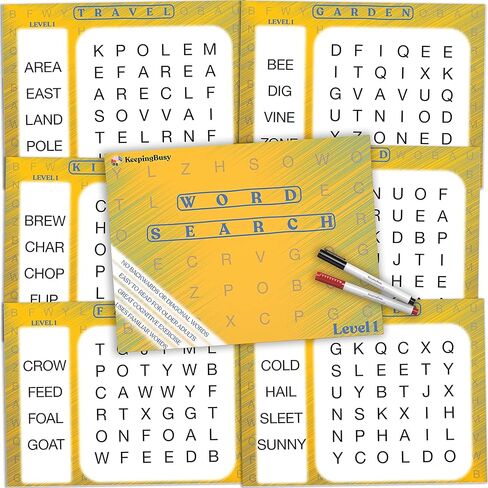 Keeping Busy Reusable Word Search with Markers Level 3 | Dementia Activities for Seniors to Keep Busy Alzheimers Activities for Dementia Patients Activities for Elderly with Dementia Games for Seniors in Kuwait