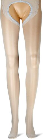 جوارب طويلة مفتوحة بين الرجلين من Miss O - فضي - L/XL in Kuwait