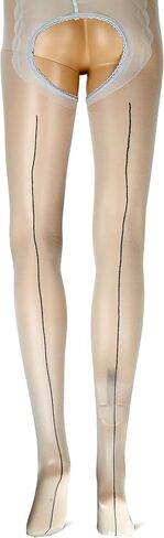 جوارب طويلة مفتوحة بين الرجلين من Miss O - فضي - L/XL in Kuwait