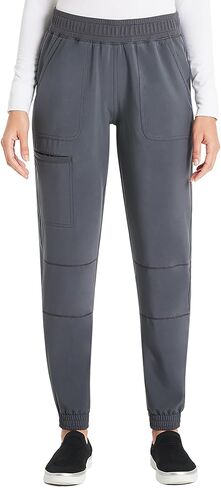 Womens Jogger Scrub Pants Yoga Waistband, 4 Pockets, Soft Stretch Fabric, Moisture Control Medical Uniform Bottoms in Saudi Arabia