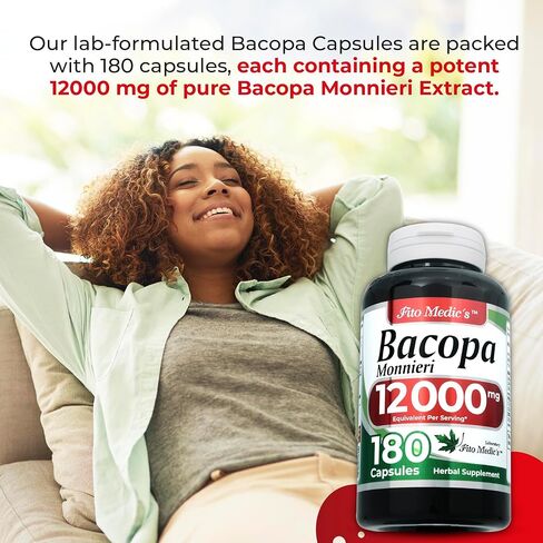 FITO MEDIC'S Lab | bacopa |180 Capsules | bacopa monnieri | Ultra High Absorption. in Saudi Arabia