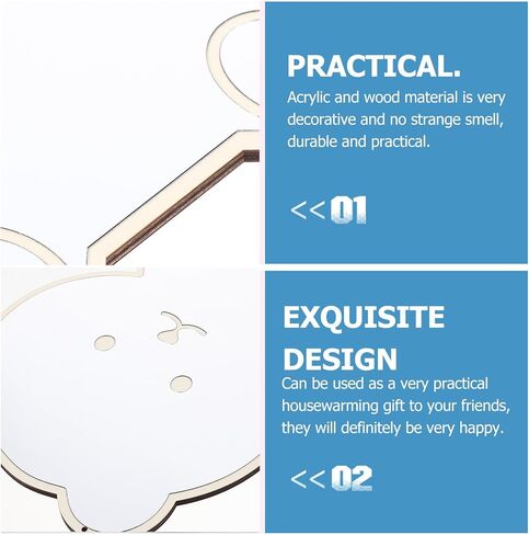 Bear-Shaped Acrylic Wall Mirror Decorative Makeup Mirror for Nursery Boys and Chic Nordic Home Decor with Artistic Craftsmanship in Saudi Arabia