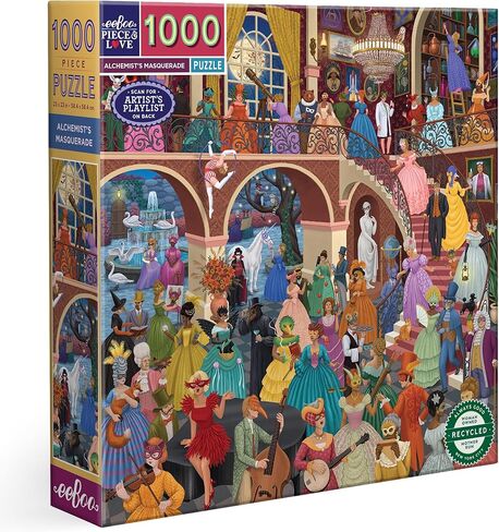 eeBoo Piece & Love: Alchemist's Kitchen - 1000 Piece Puzzle - Adult Square Jigsaw, 23x23, Includes Image Reference Insert, Pieces in Saudi Arabia