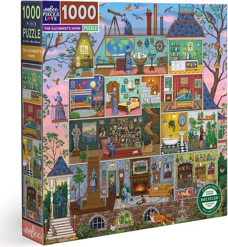 eeBoo Piece & Love: Alchemist's Kitchen - 1000 Piece Puzzle - Adult Square Jigsaw, 23x23, Includes Image Reference Insert, Pieces in Saudi Arabia