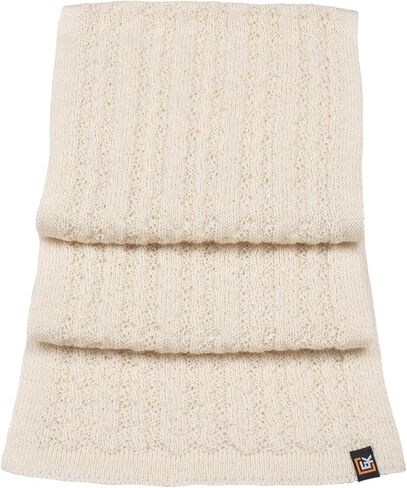 Evolution Knitwear Alpaca Knit Flat Scarf for Men or Women - Made in the USA - Super Soft Baby Alpaca in Kuwait