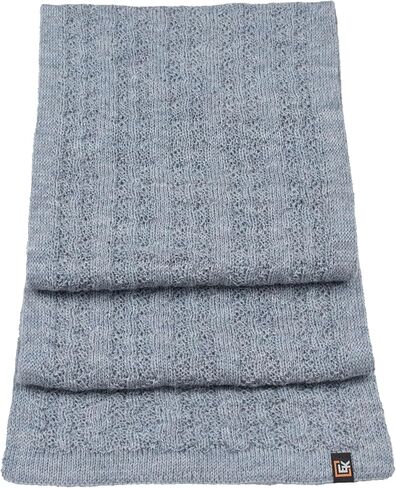 Evolution Knitwear Alpaca Knit Flat Scarf for Men or Women - Made in the USA - Super Soft Baby Alpaca in Kuwait