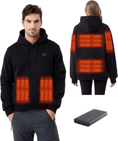 Unisex Heated Hoodie with Battery Pack for Men Women, Electric Pullover Comfort Hooded Sweatshirt Heating Jacket in Saudi Arabia