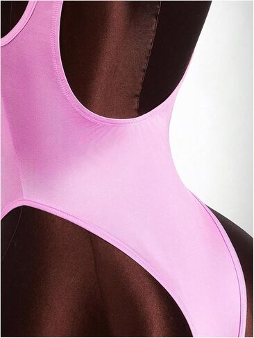 WDIRARA Women's Letter Graphic Backless Tank Bodysuit Scoop Neck Sleeveless High Cut Leotard Body Suit in Kuwait