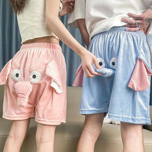 1pcs Funny Cartoon Elephant Pajama Shorts, Cartoon Animal Shorts, Elephant Homewear Sleepwear, Have Big Nose and Ears in Saudi Arabia