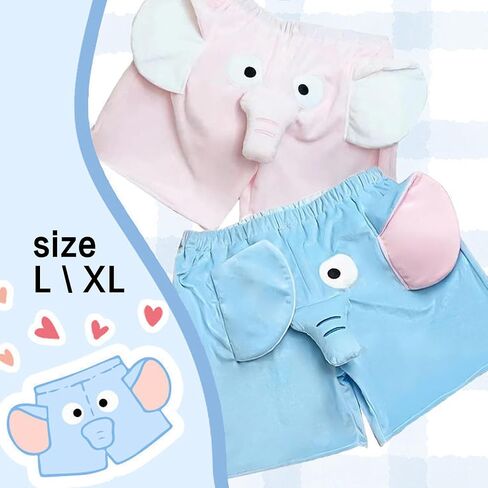 1pcs Funny Cartoon Elephant Pajama Shorts, Cartoon Animal Shorts, Elephant Homewear Sleepwear, Have Big Nose and Ears in Saudi Arabia
