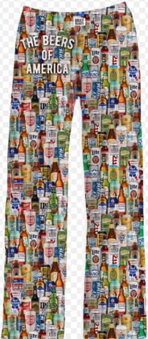 BRIEF INSANITY Lounge Pajama Pants for Men and Women| Beers of America Print Bottoms - Funny Loungewear Pants (S-XXL) (Small, Beers of Wisconsin) in Saudi Arabia
