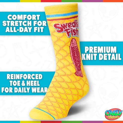 Odd Sox Crew Sock Gift Box Set - Fun Collectible Candy Characters - Comfy Fabric Blend - Perfect Holiday Birthday in Saudi Arabia
