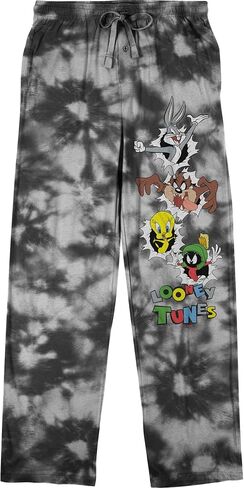 Bioworld Looney Tunes Looney Gang Men's Black Tie-Dye Sleep Pajama Pants in Saudi Arabia