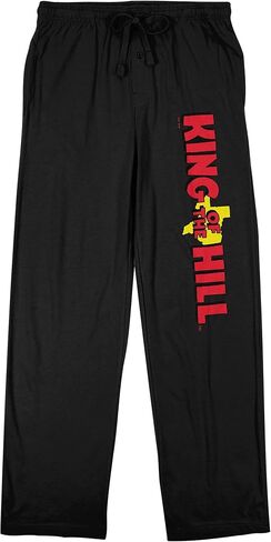 King of The Hill Logo Men's Black Sleep Pajama Pants in Saudi Arabia
