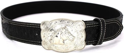 Embroidery Fabric Belt Aztec Print Men Women Cowboy Genuine Leather in Saudi Arabia