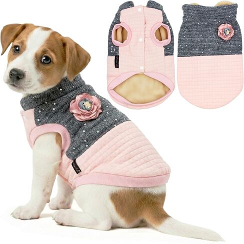Parisian Pet Dog Sweaters - Pull Over, Turtle Neck Red Dog Sweater - Reindeer Cable Knit Dog Christmas Outfit - Fall, Winter Dog Clothes - Flexible Dog Sweaters for Medium Dogs - M in Saudi Arabia