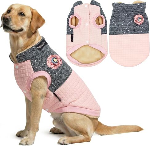 Parisian Pet Dog Sweaters - Pull Over, Turtle Neck Red Dog Sweater - Reindeer Cable Knit Dog Christmas Outfit - Fall, Winter Dog Clothes - Flexible Dog Sweaters for Medium Dogs - M in Saudi Arabia