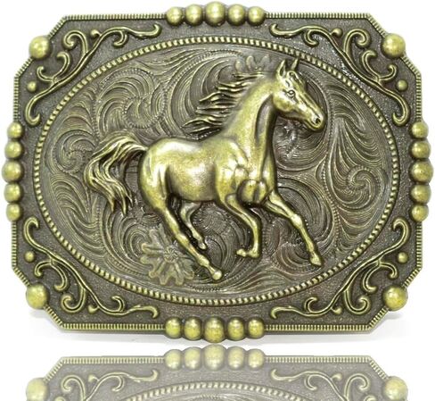 مشبك حزام مع رعاة البقر تشغيل الحصان النمط الغربي الأقنثة أنماط الملابس والاكسسوارات in Kuwait